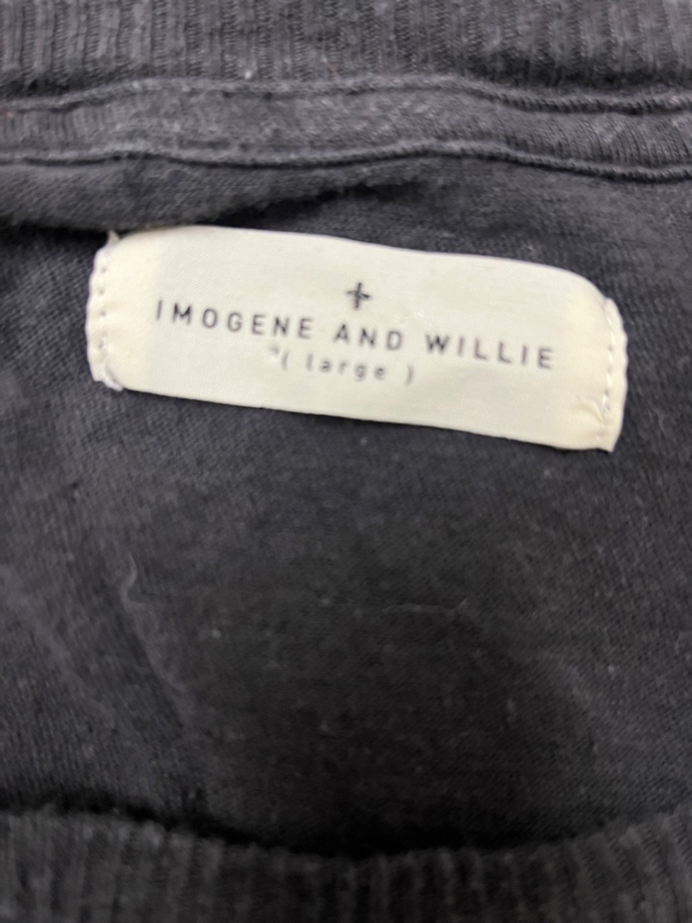 Imogene + Willie Faded Black Cotton Sleeveless Muscle Tee size Large - Picture 8 of 11